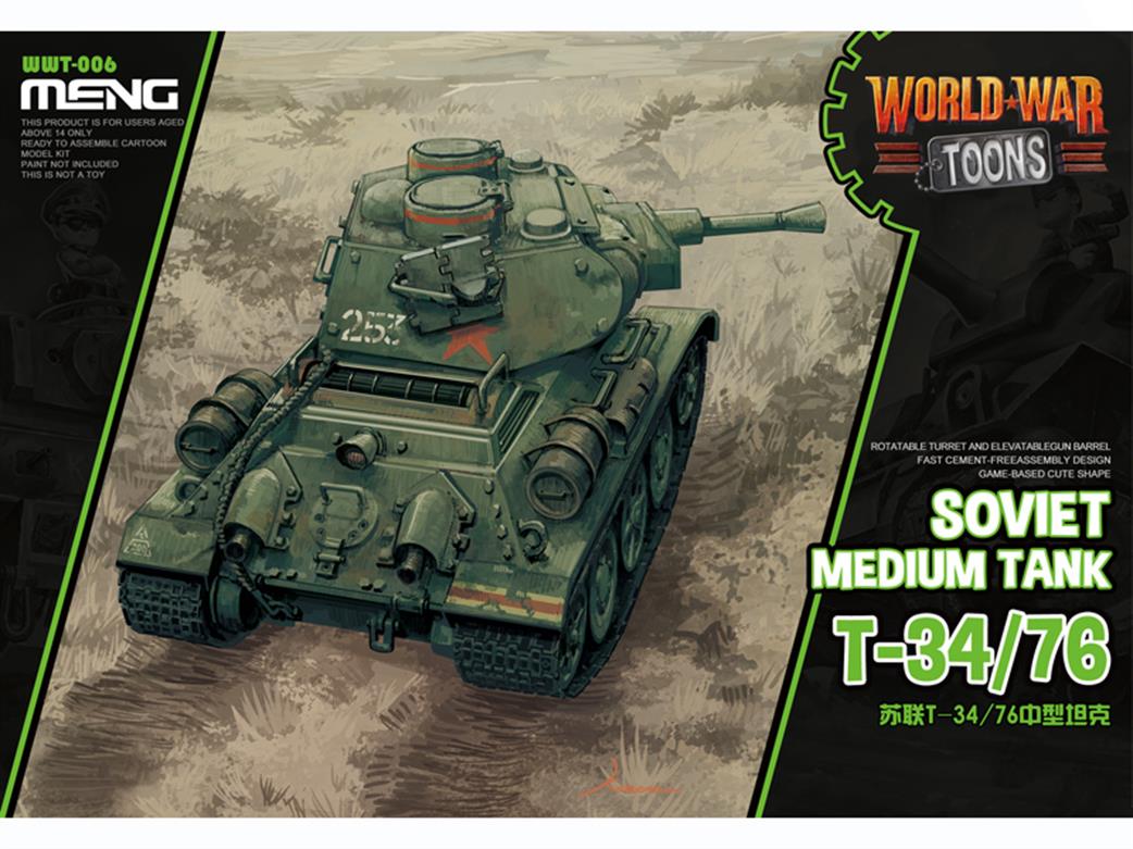 Meng  WWT-006 World War Toon Soviet T-34/76 Tank Kit