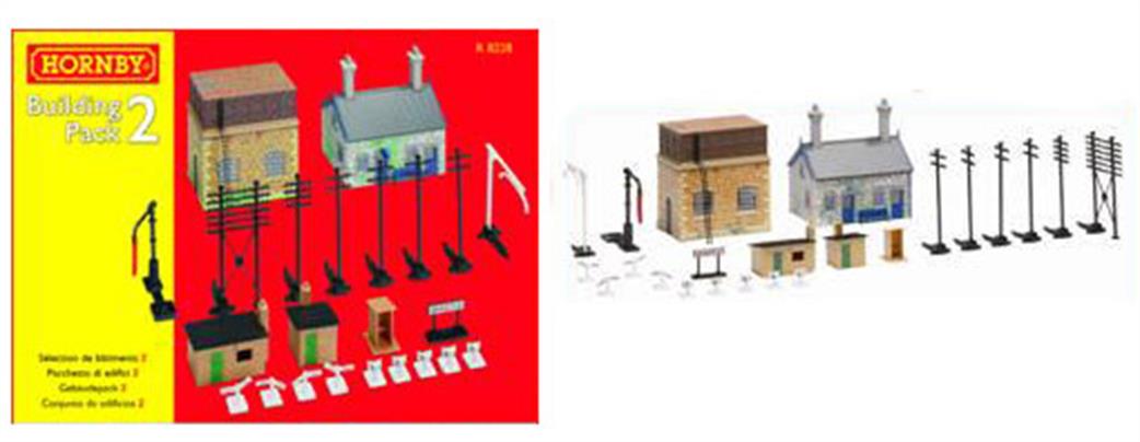 Hornby OO R8228 TrakMat Buildings Pack No.2