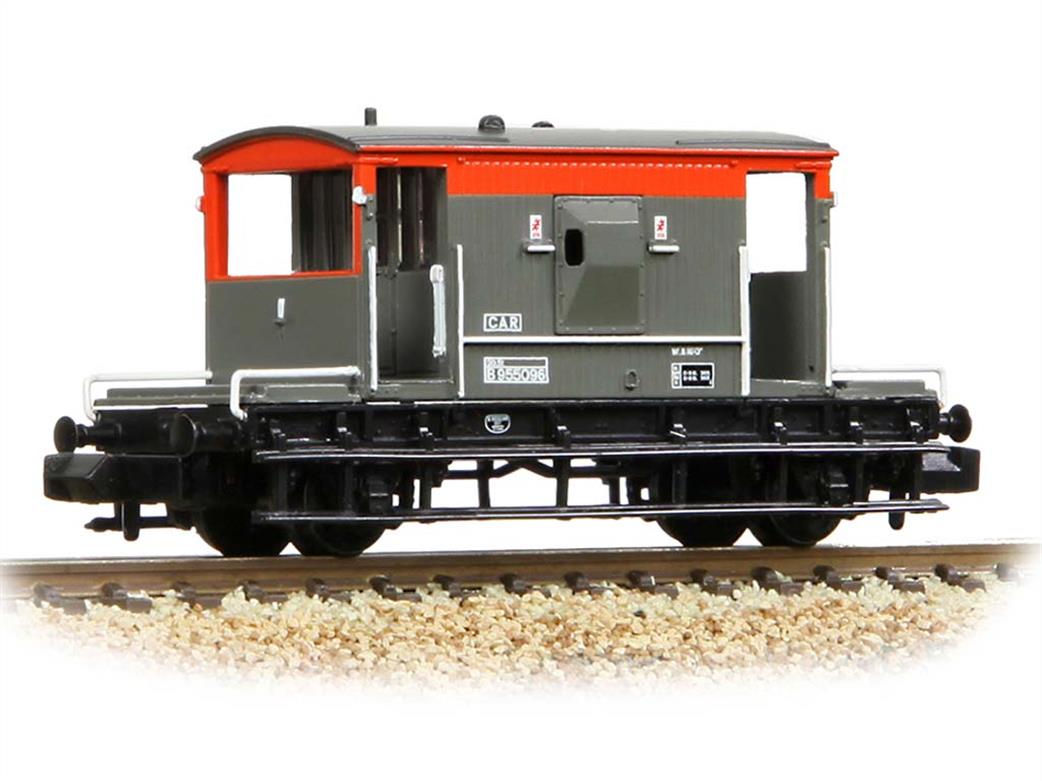 Graham Farish N 377-535B BR 20ton Brake Van B955096 Railfreight Grey & Flame Red