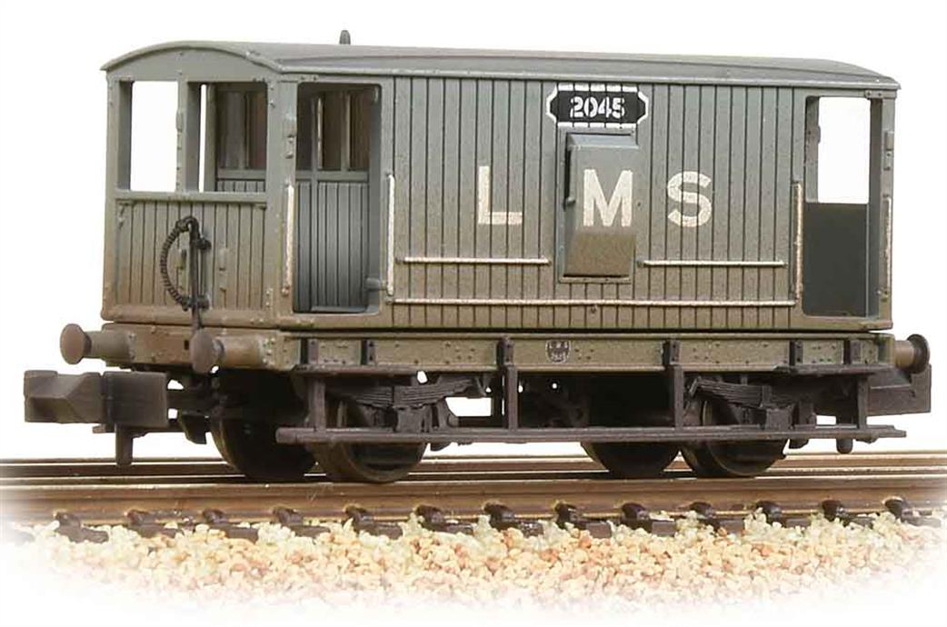 Graham Farish N 377-750 LMS 20-ton Goods Brake Van LMS Grey