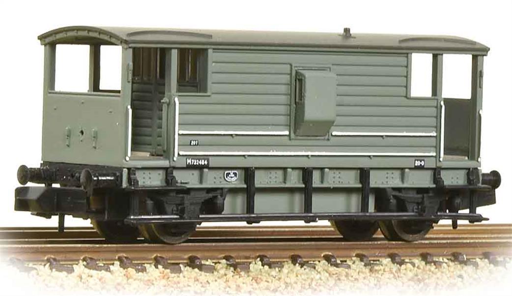 Graham Farish N 377-301D 20 Ton LMS Brake Van BR(M) Grey