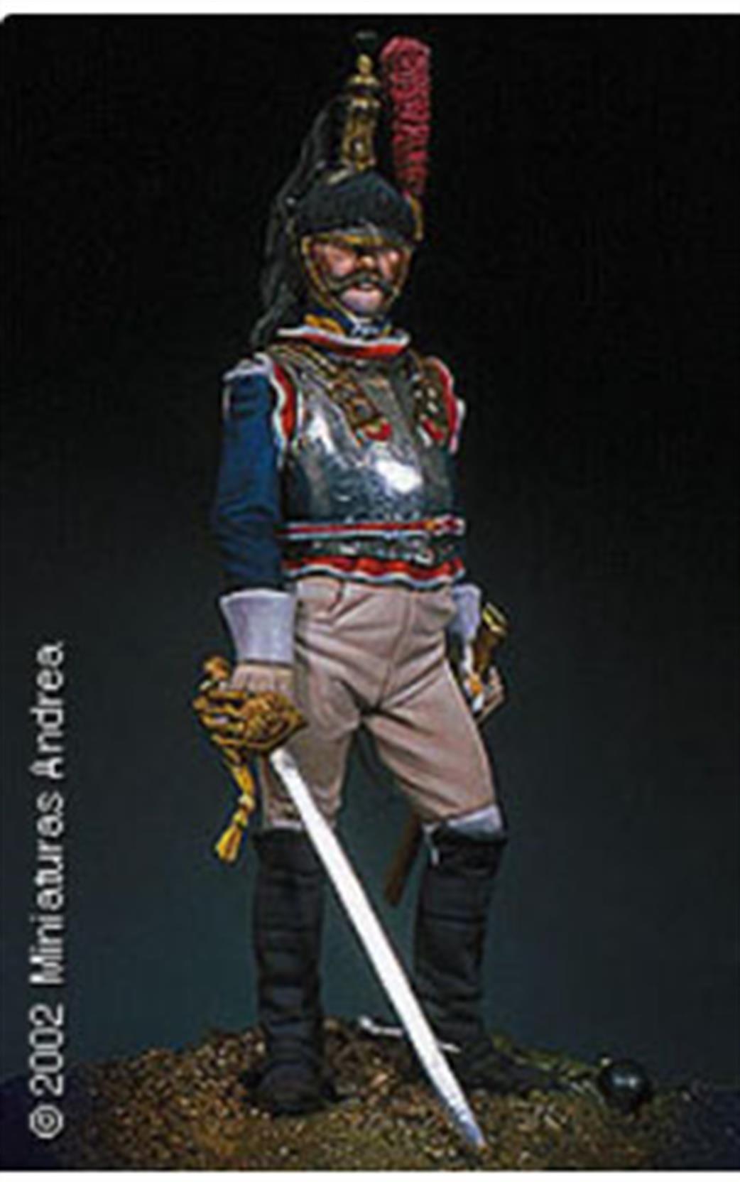 Andrea Miniatures 54mm S7F23 Cuirassier Officer 1807 Unpainted figure kt