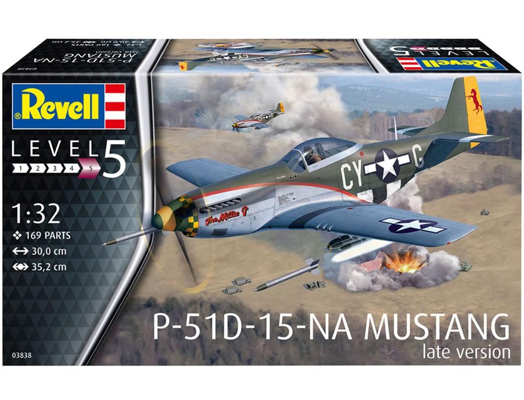 Revell 1/32 03838 P-51D Mustang Late Version Fighter Kit