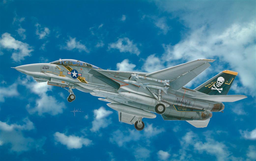 Italeri 1/48 2667 US Navy F-14A Tomcat Jet Fighter Aircraft Kit
