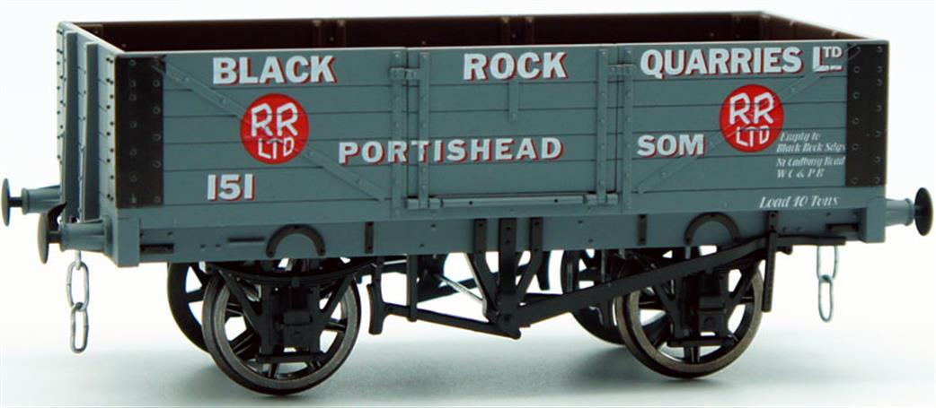 Dapol O Gauge ANTSPEC4 Black Rock Quarries 5 Plank Open Wagon Antics Exclusive