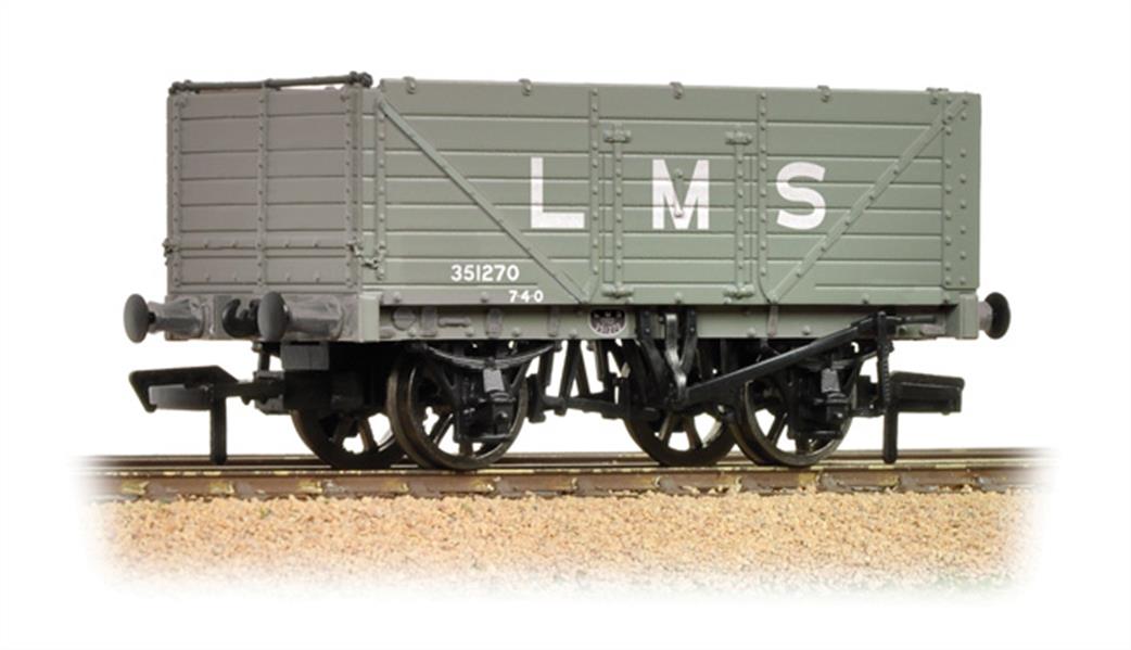 Graham Farish N 377-087 LMS 7 Plank End Door Open Wagon LMS Grey