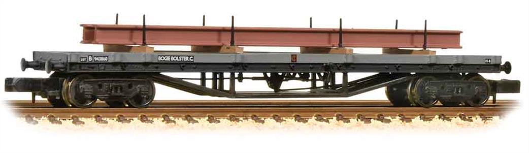 Graham Farish N 373-926F BR 30-Ton Bogie Bolster C Wagon Grey with load