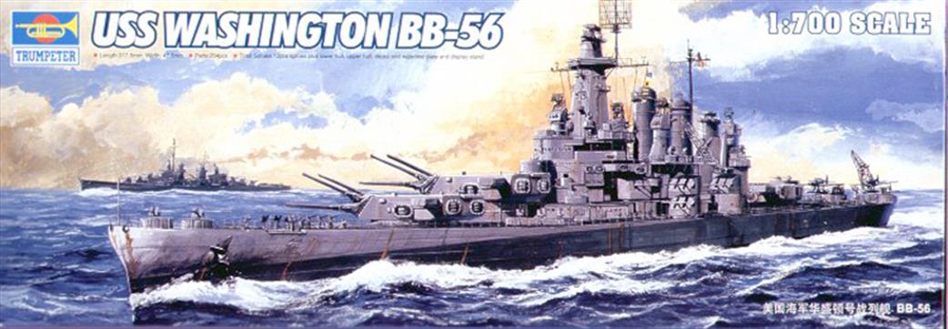 Trumpeter 1/700 05735 USS Washington American WW2 Battleship BB65