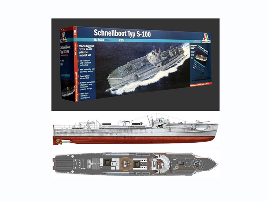 Italeri 1/35 5603 German Schnellboot S100 Torpedo Boat Kit