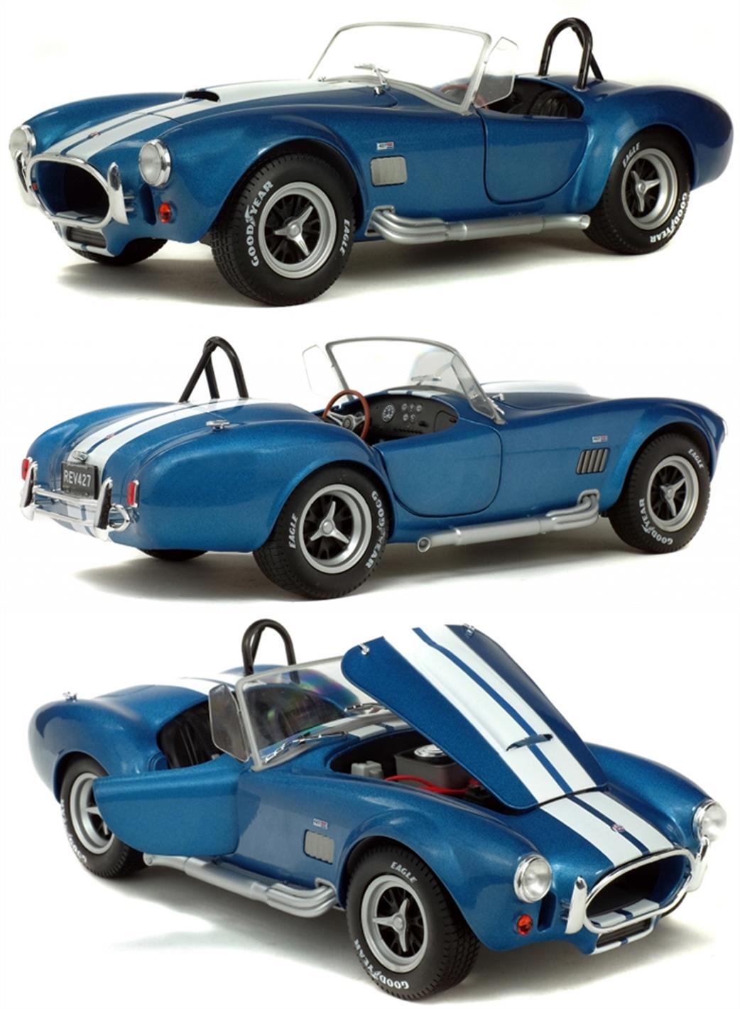 Solido 1/18 S1850017 Cobra 427 Mk2 in Metallic Blue with white Stripes