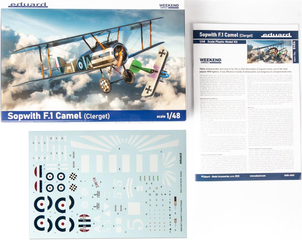 Eduard 1/48 82171 Sopwith Camel Clerget l F.1 British WW1 Fighter Profi pak Plastic Kit