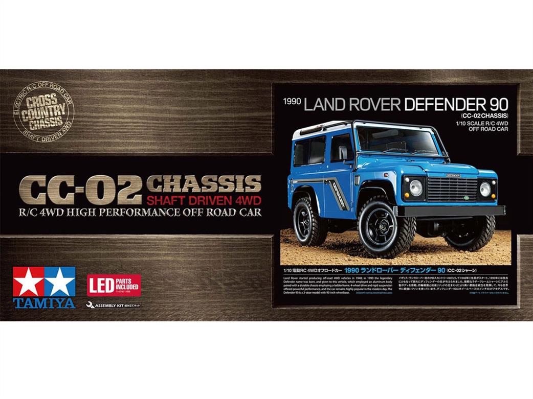 Tamiya 1/10 58700 Land Rover Defender 90 CC02S Radio Controlled Car Kit