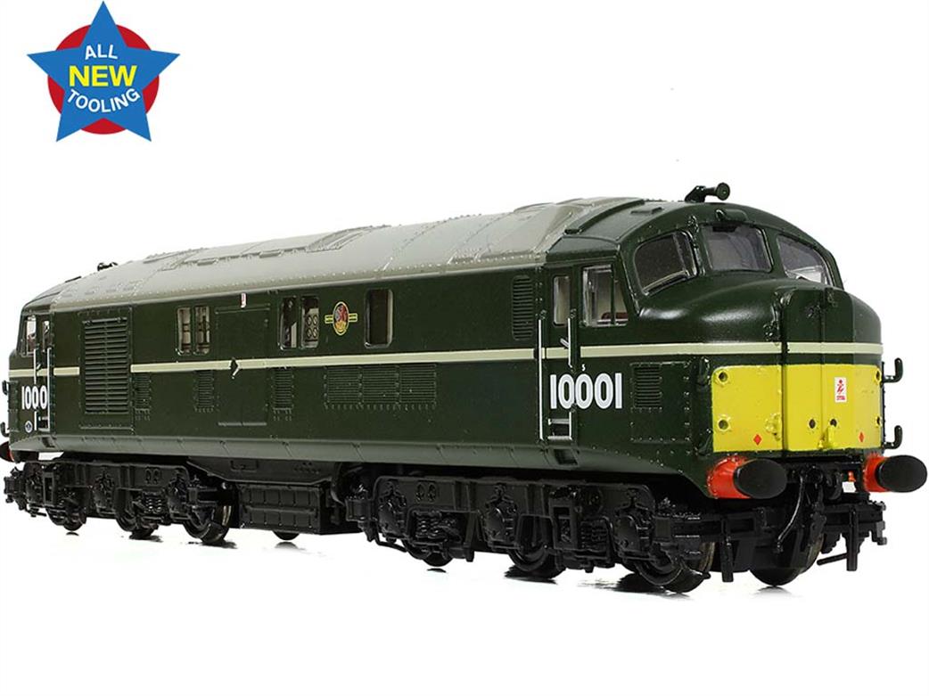 Graham Farish N 372-918 BR 10001 ex-LMS Diesel Locomotive BR Lined Green Small Warning Panels