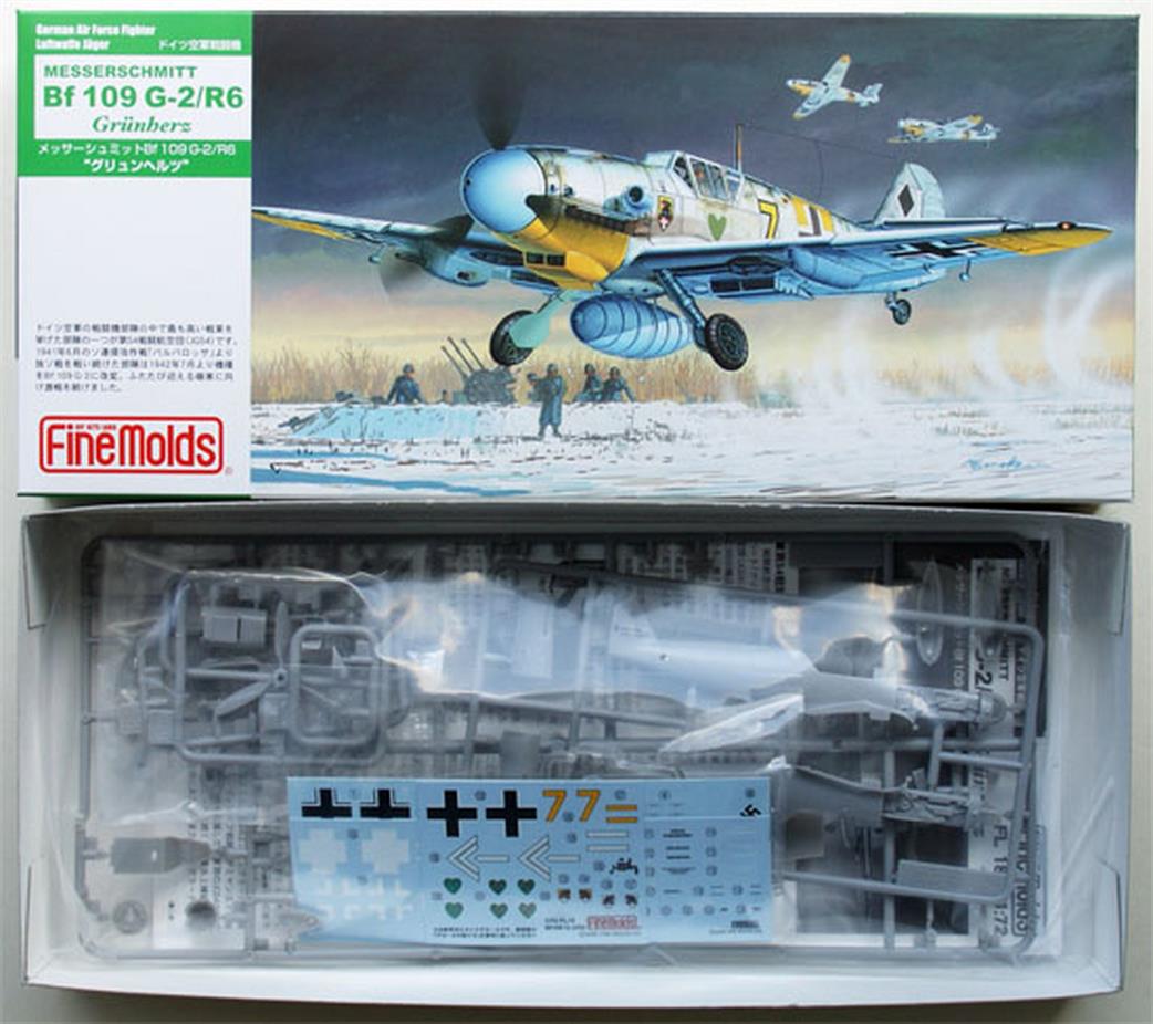 Fine Molds 1/72 FL18 Bf-109 G-2/6 German WW2 Fighter Grunherz Plastic Kit