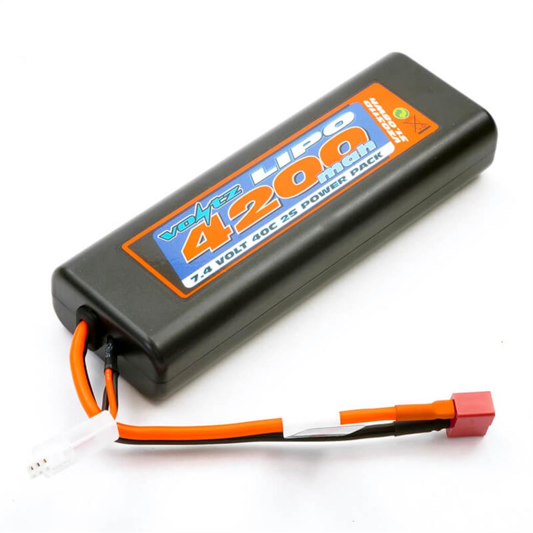 O-GC2S4000-50T 7.4Volt 4000MaH Lipo Semi Hard Case Fits Tamiya Cars