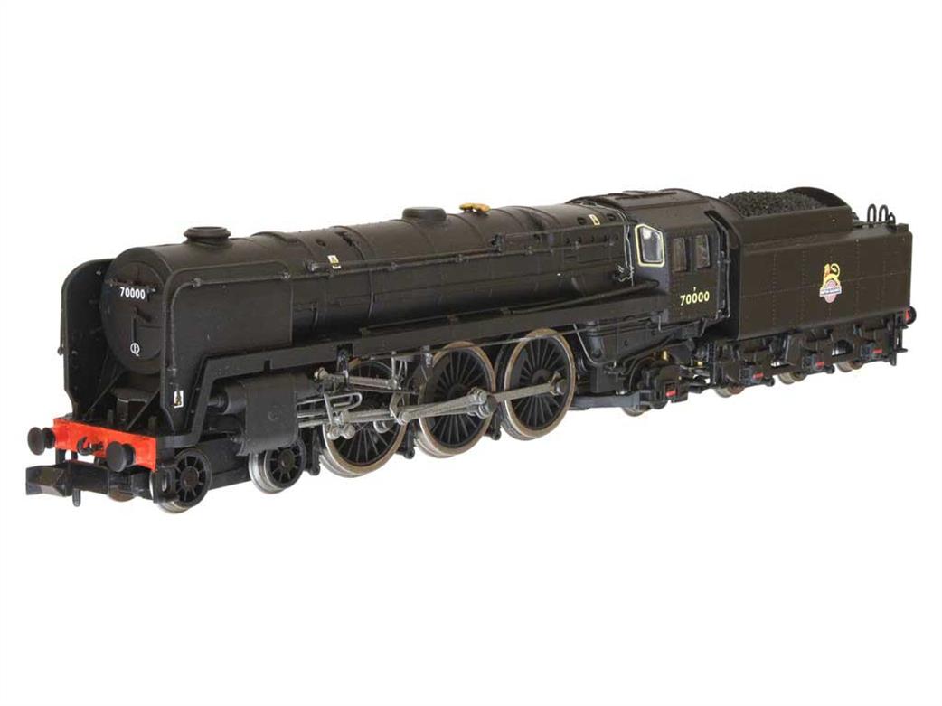 Dapol N 2S-017-006 BR 70000 Britannia Standard Class 7MT 4-6-2 Unlined Black Early Emblem