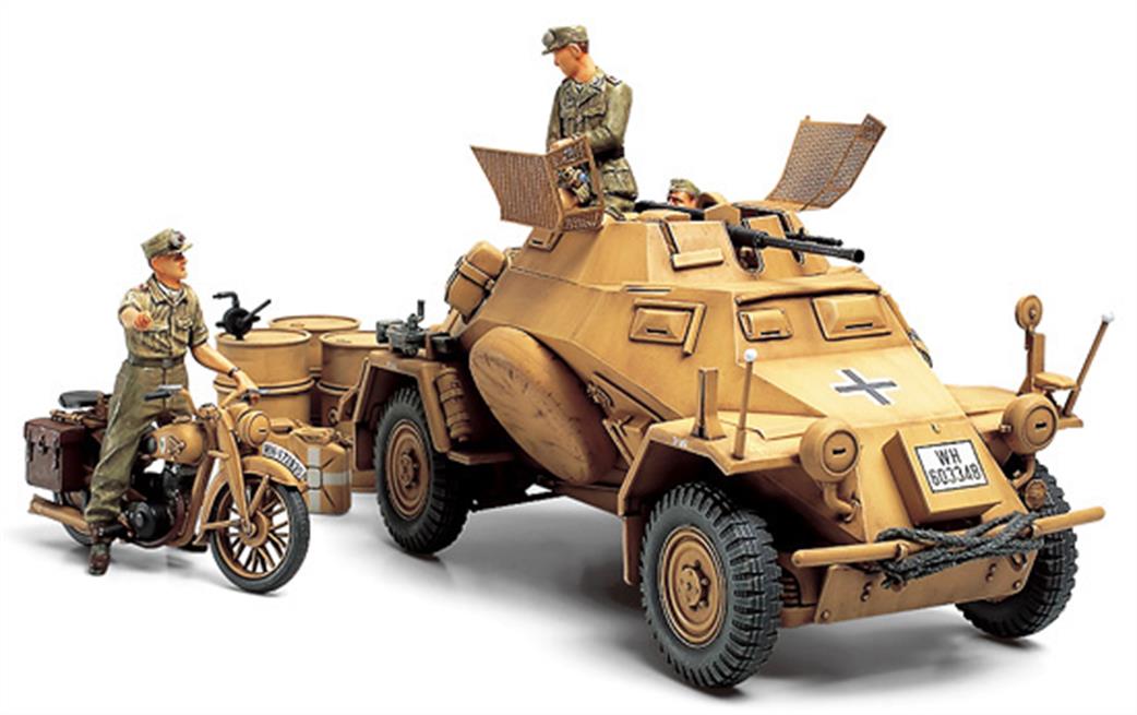 Tamiya 1/35 35286 German SdKfz222 Armoured Car Kit North African Campaign