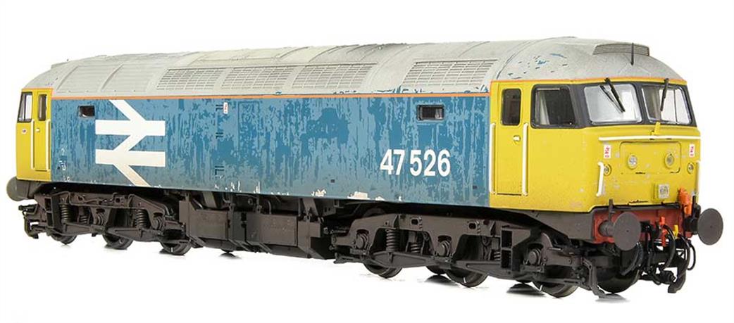 Bachmann OO 35-421 BR 47526 ETH Fitted Class 47/4 Locomotive Large Logo Blue Weathered