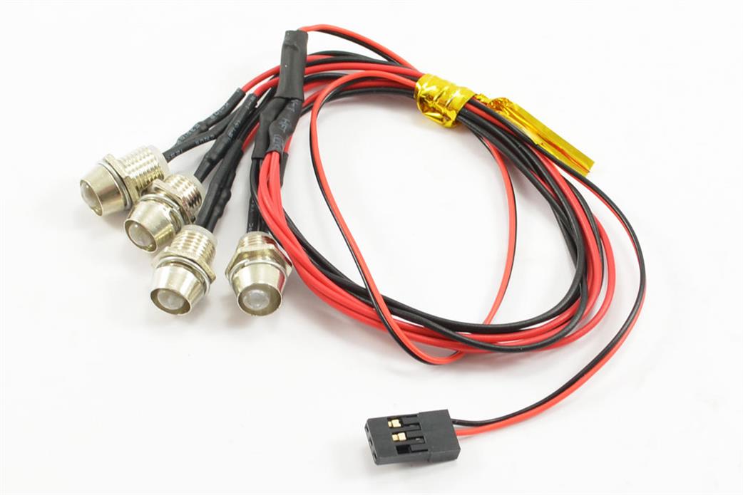 Fastrax  FAST199W-4 White Led Headlights With Bezel Fitting Pack Of 4